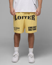 Loiter Impact Walk Shorts Yellow