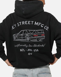 Key Street Low Standards Hoodie Black Acidwash