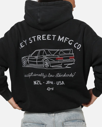 Key Street Low Standards Hoodie Black Acidwash