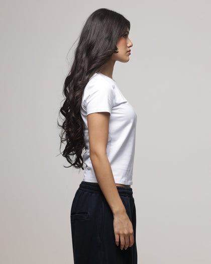 American Thrift Women's Shrunken T-Shirt White
