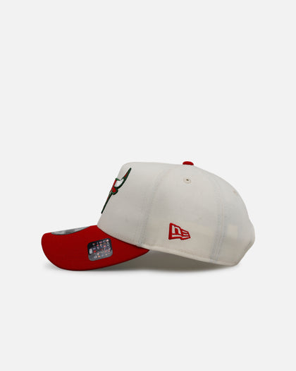 New Era Chicago Bulls 'Strawberry' 9FORTY A-Frame Snapback Chrome/Red