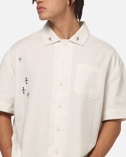 Saint Morta Credo Linen Button Up Shirt Off White