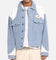 Honor The Gift Color Blocked Trucker Jacket Indigo