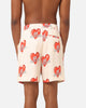 99 Cabana Roaming Hearts Shorts Off White/Red