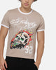 Ed Hardy Flame Skull Ringer T-Shirt Mushroom