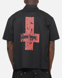 Saint Morta Saints Marked Button Up Shirt Washed Black