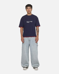Carre Phys Ed 2 Tone T-Shirt Dark Navy
