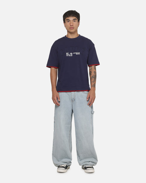 Carre Phys Ed 2 Tone T-Shirt Dark Navy