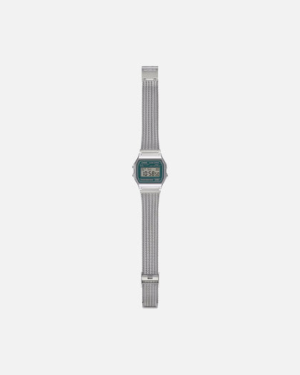 Casio A158WEM-3D Watch Silver/Black