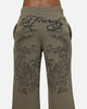 Ed Hardy Dragon Trackpants Washed Olive