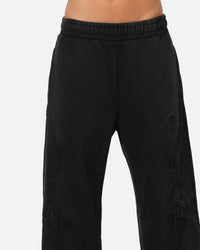 Saint Morta Crested Wing Sweatpants Washed Black