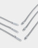 NXS 3mm Cuban Chain Set White Gold