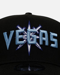 New Era Vegas Golden Knights 'Black And Sky Blue' 9FORTY A-Frame Snapback Black/Sky Blue