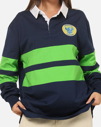 Bleacher Athletic Canberra Raiders NRL Legacy Rugby Polo Shirt Navy