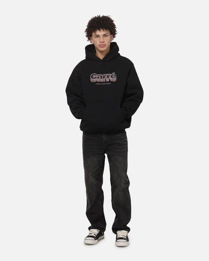 Carre Illusion Hoodie Solid Black