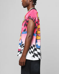 Loiter Motorsport Muscle T-Shirt Pink/Multi-Coloured