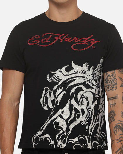 Ed Hardy Stallion T-Shirt Black