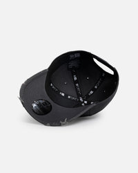 New Era Los Angeles Dodgers 'Applique Distressed' 9FORTY A-Frame Snapback Graphite