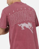 Bleacher Athletic Brisbane Broncos NRL Attrition Washed T-Shirt Burgundy