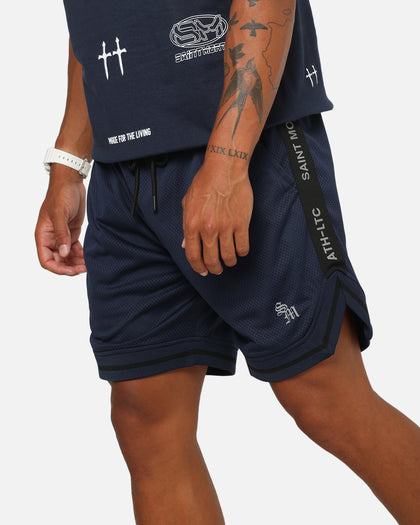 Saint Morta Athletc Taped Basketball Shorts Dark Royal