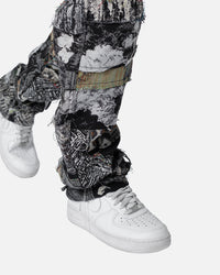 MNML Panelled Blanket Pants Black/White