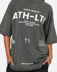 Saint Morta Athltc T-Shirt Washed Charcoal