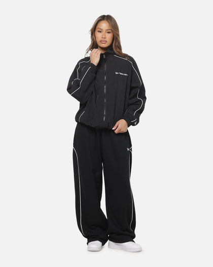 New Era Double Zip Track Jacket Black