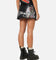 Ed Hardy Women's Vegan Leather Biker Mini Skirt Black