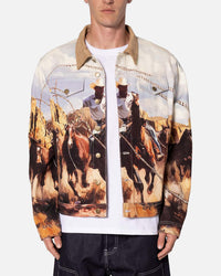 MNML Cowboy Print Trucker Jacket Multi
