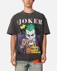 73Studio X DC Batman The Joker Vote For Me Heavyweight T-Shirt Black Wash