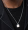 Saint Morta Pearl Square Pendant Chain White Gold