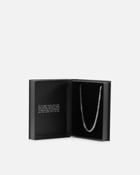Saint Morta Flat Faced Curb Chain White Gold