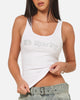 Ed Hardy Women's Rhinestone Logo Tank White