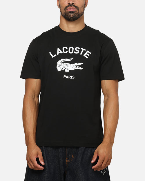 Lacoste Soft Branding Croc Logo T-Shirt Black