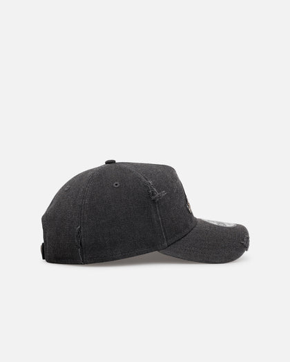 New Era Atlanta Braves 'Patent Leather' 9FORTY A-Frame Strapback Washed Black