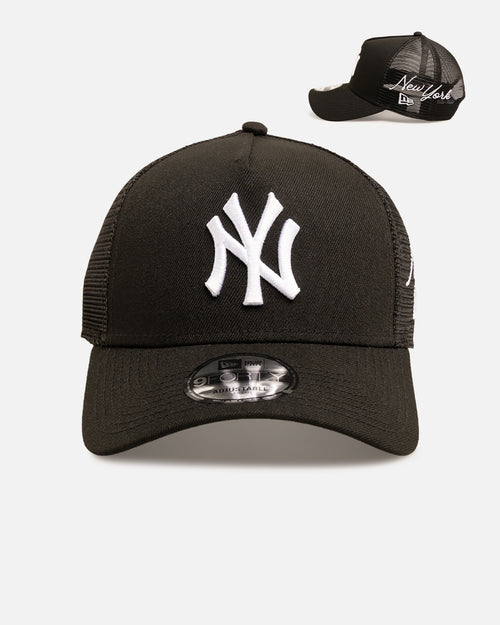 New Era New York Yankees 9FORTY A-Frame Trucker Snapback Black