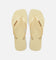 Havaianas Women's Square Toe Logo Metallic Thongs Butter