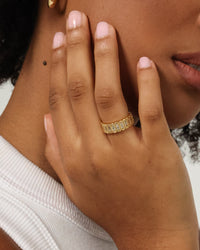 Raising Hell Women's Light Catcher Ring Gold