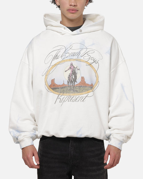 Represent Beach Boys Script Hoodie Blue Tie Dye