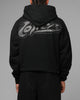 Loiter Silicone Rhinestone Zip Hoodie Black