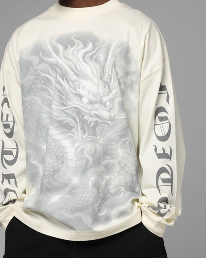 Loiter Drako Airbrish Long Sleeve T-Shirt White