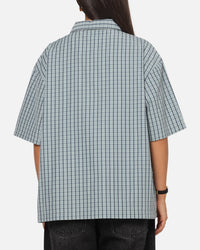Carre Plaid Button Up Shirt Green-Plaid