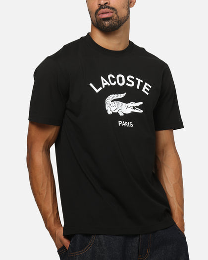 Lacoste Soft Branding Croc Logo T-Shirt Black