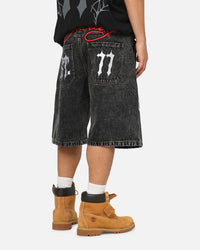 Ed Hardy Established 77 Denim Jorts Black