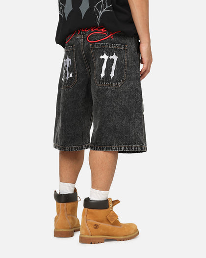 Ed Hardy Established 77 Denim Jorts Black