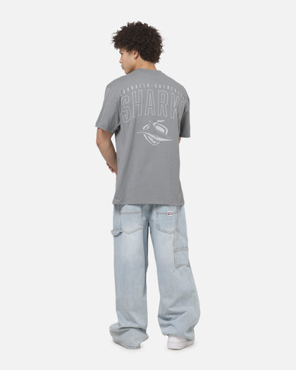 Bleacher Athletic Cronulla Sharks NRL Attrition Solid T-Shirt Grey