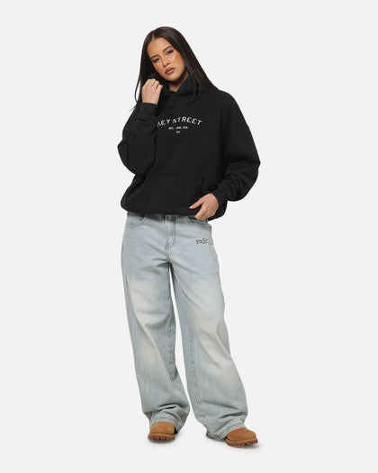 Key Street Low Standards Hoodie Black Acidwash