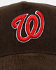 New Era Washington Nationals 'Walnut Cord' 9FORTY A-Frame Corduroy Snapback Walnut
