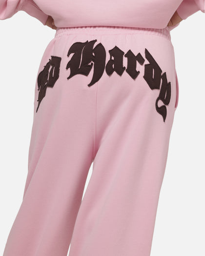 Ed Hardy Women's Distressed Trackpants Pink