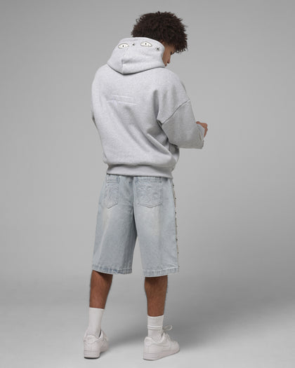 Loiter Rodeo Hybrid Zip Hoodie Grey Marle
